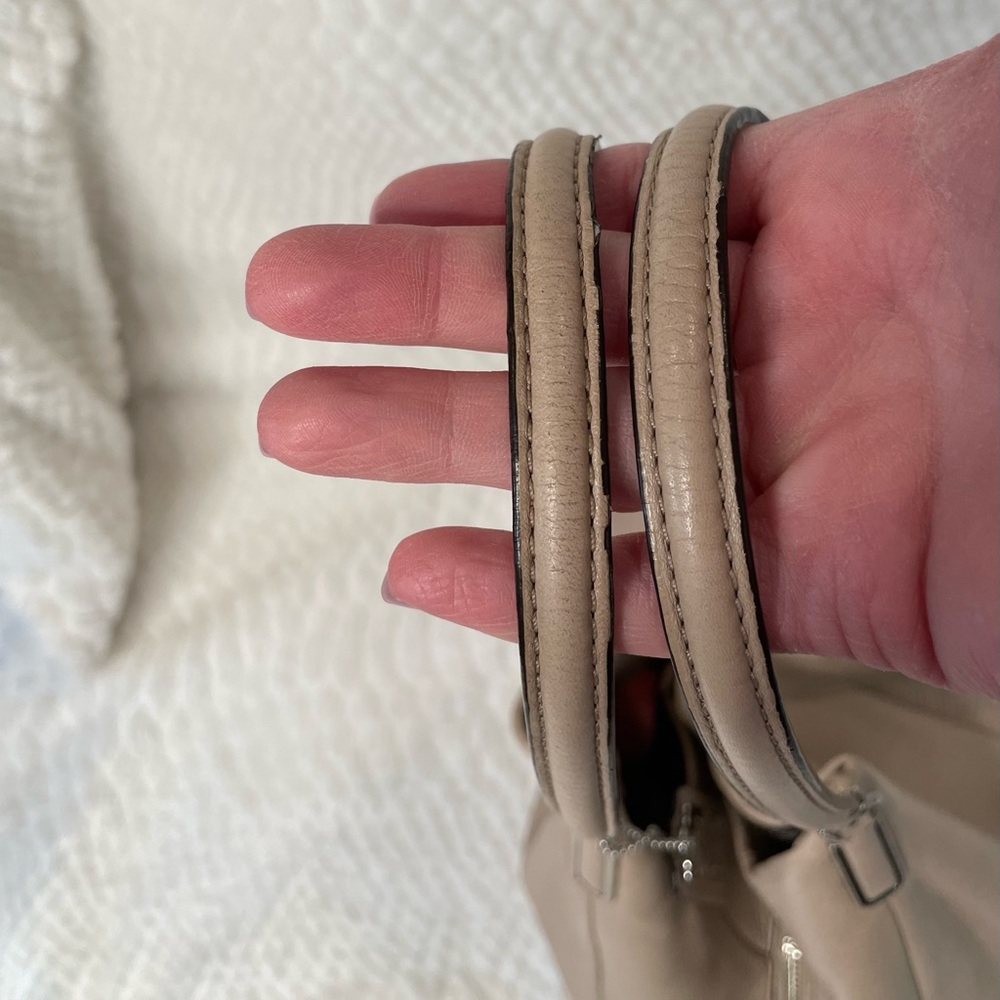 Coach Edie 31 Pebbled Leather Satchel – Neutral Taupe - Picture 4 of 16